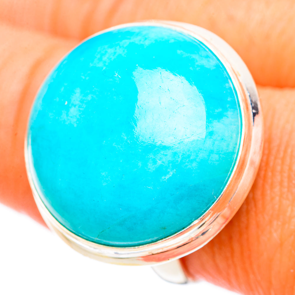 Peruvian Amazonite Rings handcrafted by Ana Silver Co - RING116317