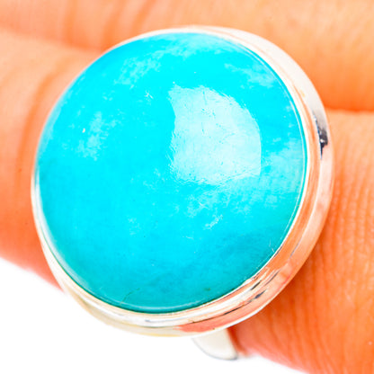Peruvian Amazonite Rings handcrafted by Ana Silver Co - RING116317