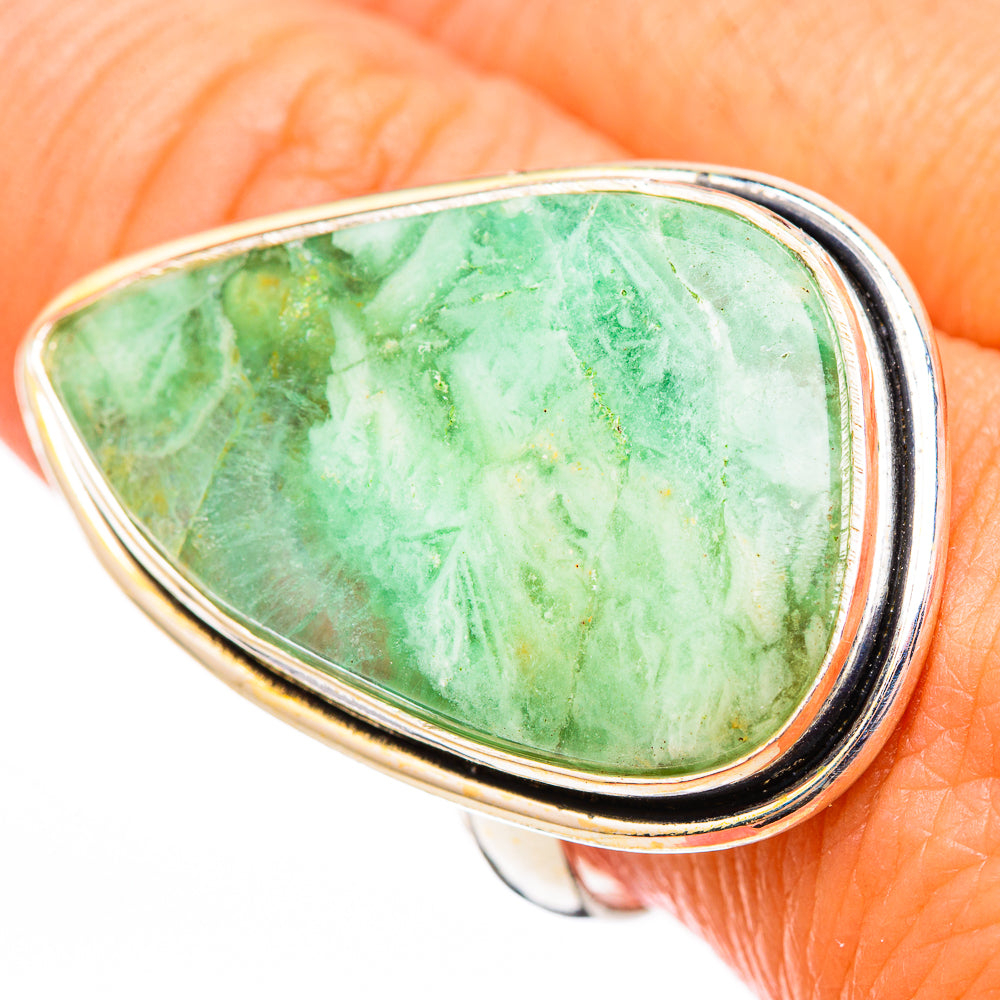 Peruvian Chrysocolla Rings handcrafted by Ana Silver Co - RING116321