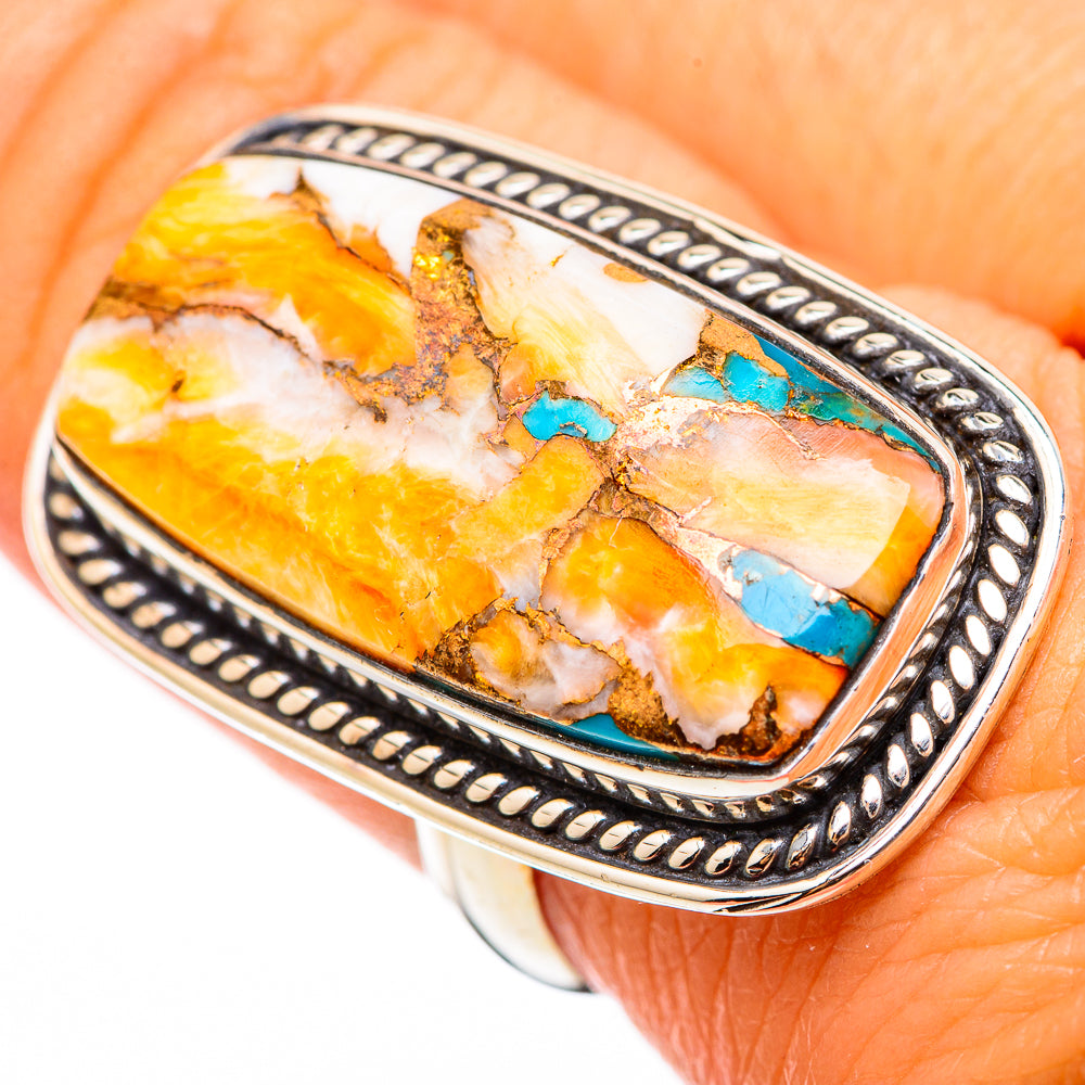 Spiny Oyster Turquoise Rings handcrafted by Ana Silver Co - RING116324
