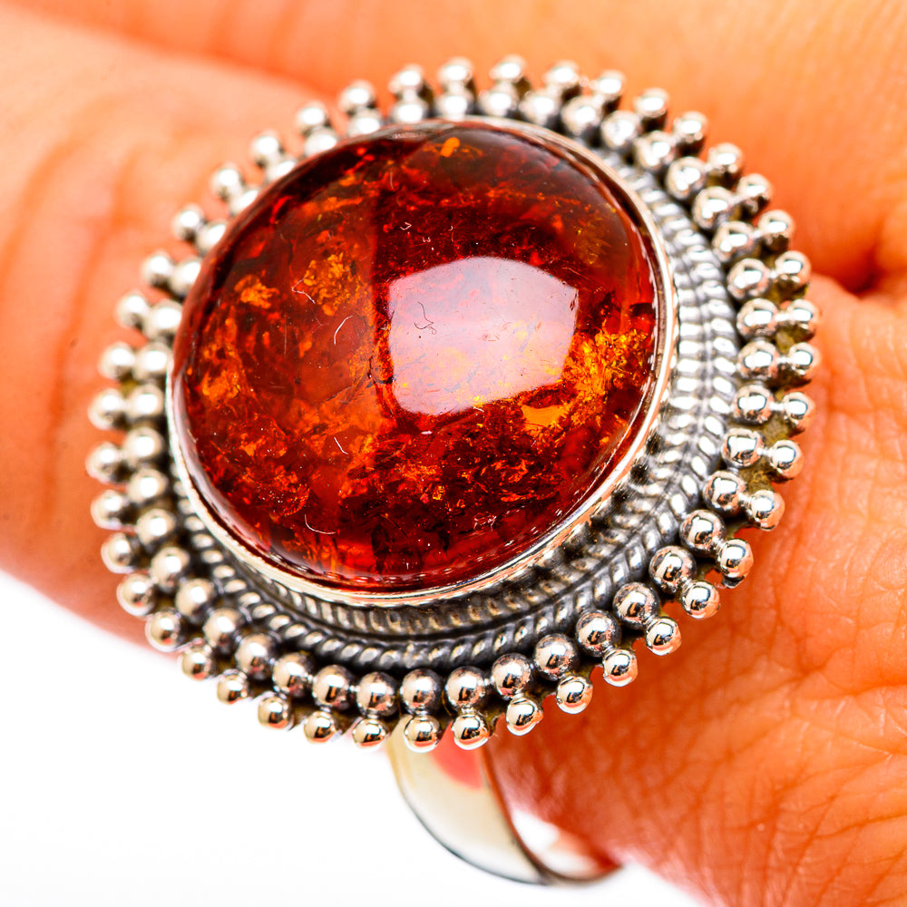 Baltic Amber Rings handcrafted by Ana Silver Co - RING116325