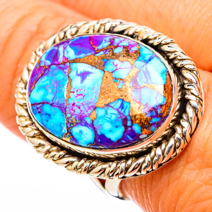 Spiny Oyster Turquoise Rings handcrafted by Ana Silver Co - RING116326