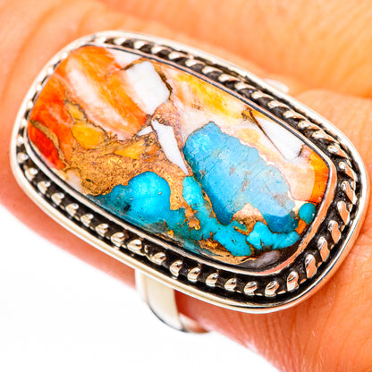 Spiny Oyster Turquoise Rings handcrafted by Ana Silver Co - RING116333