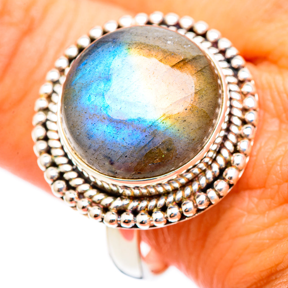 Labradorite Rings handcrafted by Ana Silver Co - RING116335