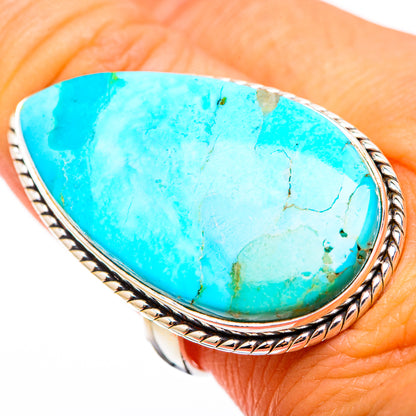 Peruvian Chrysocolla Rings handcrafted by Ana Silver Co - RING116337