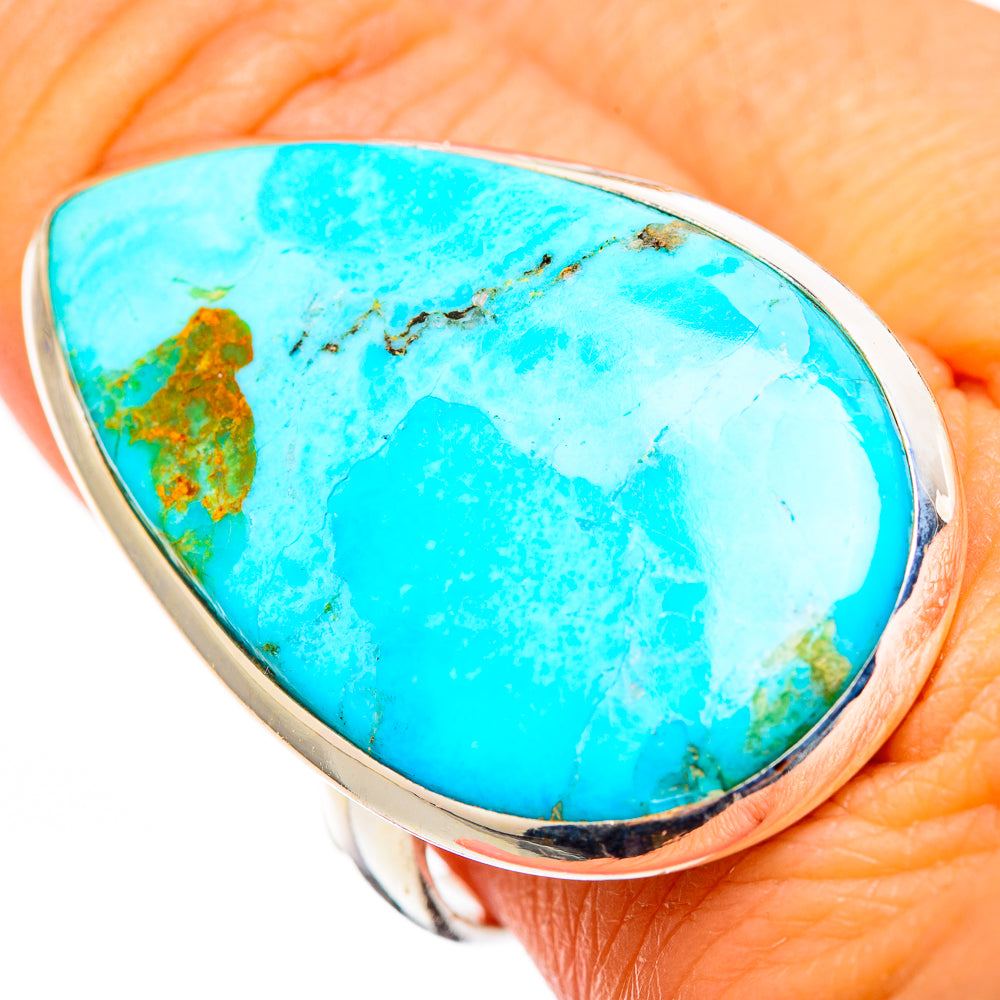 Peruvian Chrysocolla Rings handcrafted by Ana Silver Co - RING116342