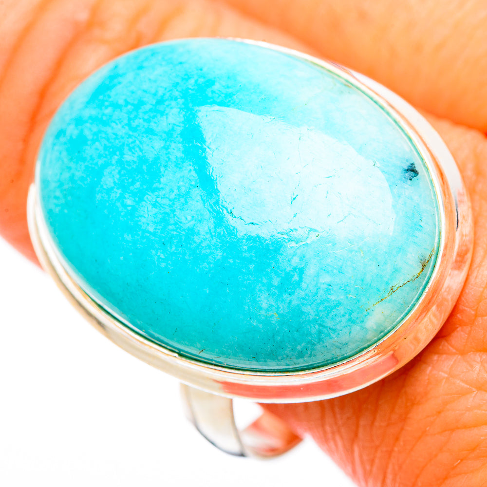 Peruvian Amazonite Rings handcrafted by Ana Silver Co - RING116344