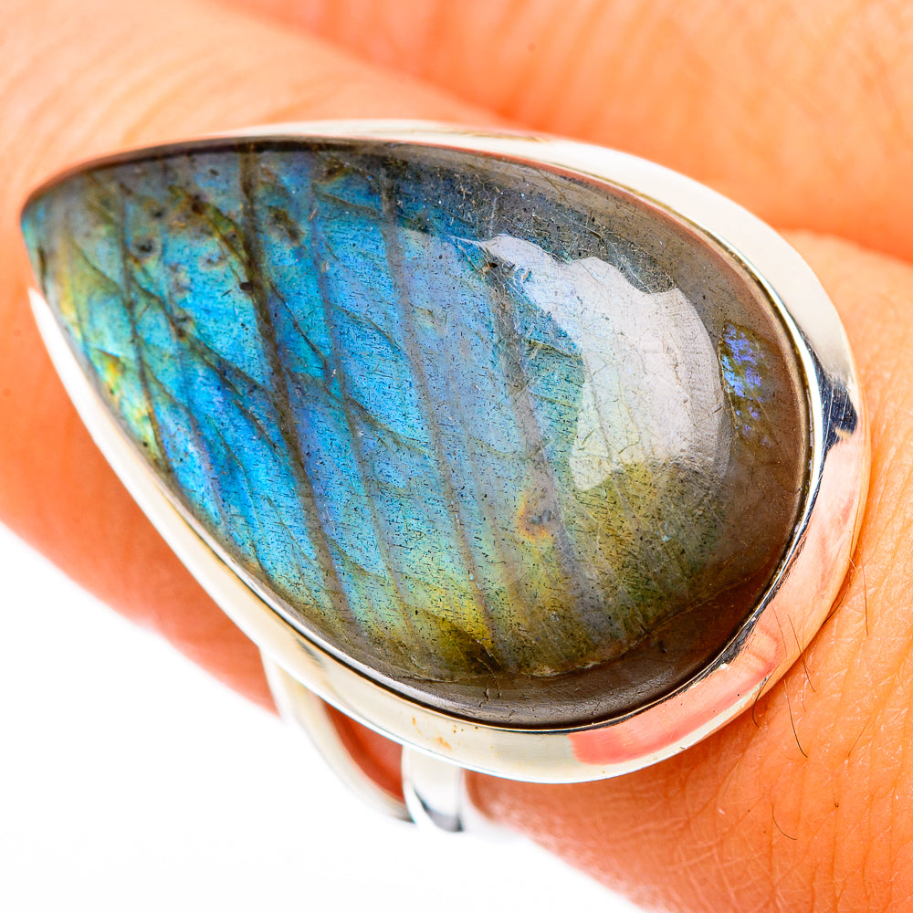 Labradorite Rings handcrafted by Ana Silver Co - RING116345
