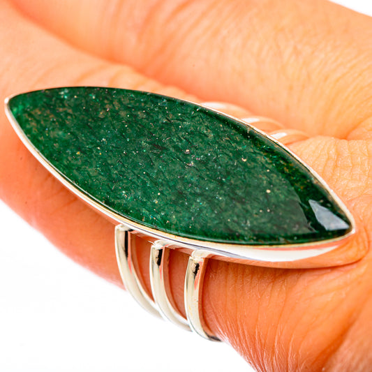 Green Aventurine Rings handcrafted by Ana Silver Co - RING116347