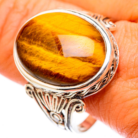 Tiger Eye Rings handcrafted by Ana Silver Co - RING116350