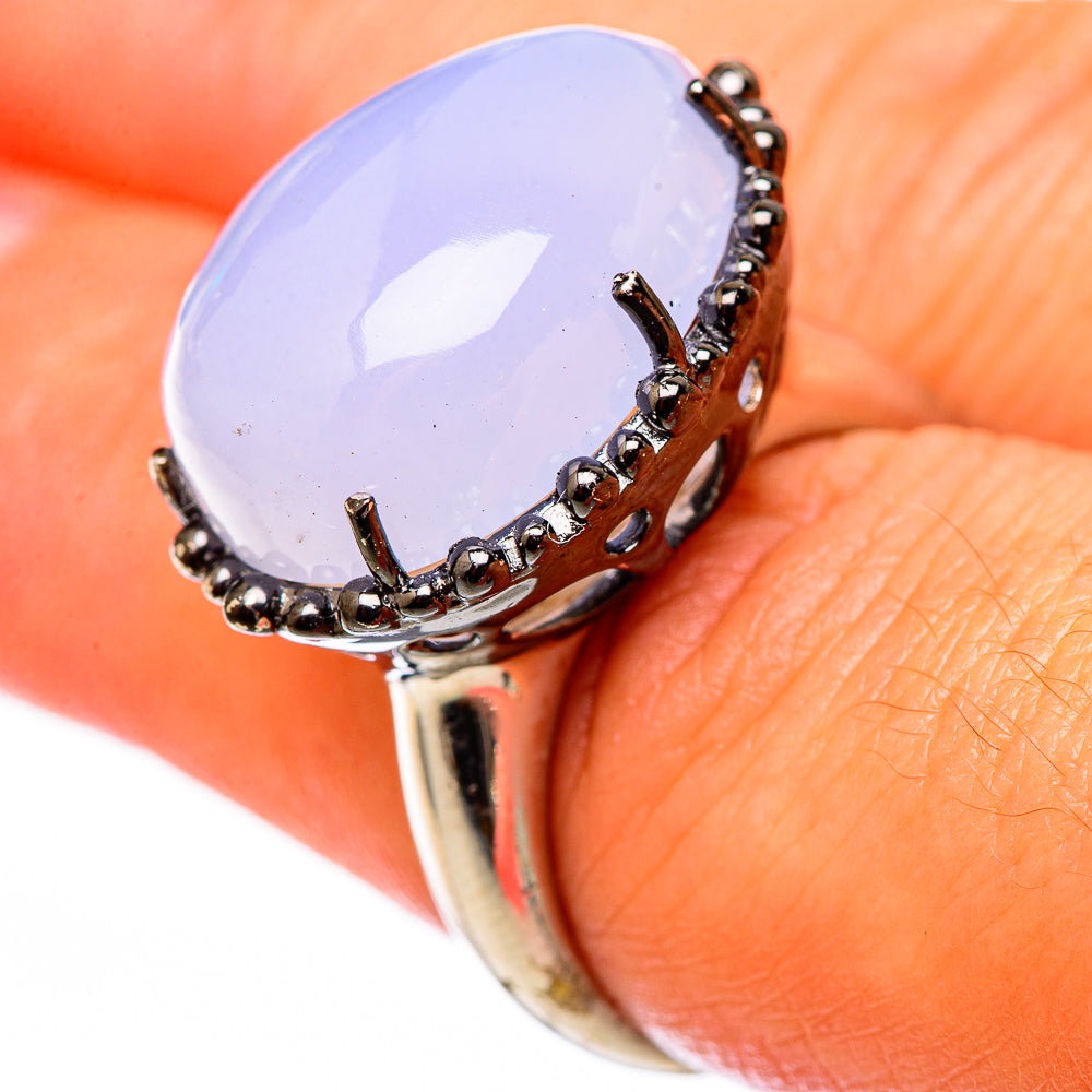 Aqua Chalcedony Rings handcrafted by Ana Silver Co - RING116353