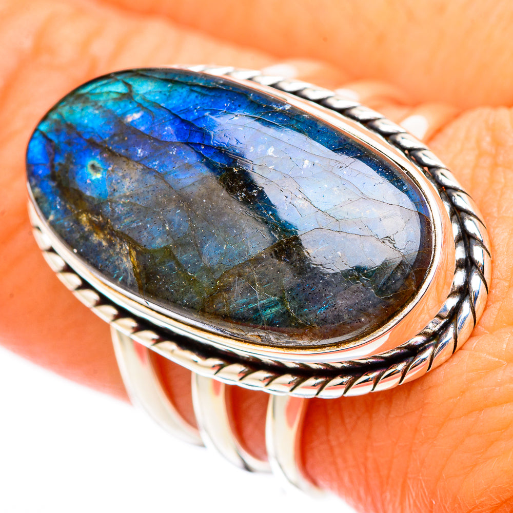 Labradorite Rings handcrafted by Ana Silver Co - RING116364