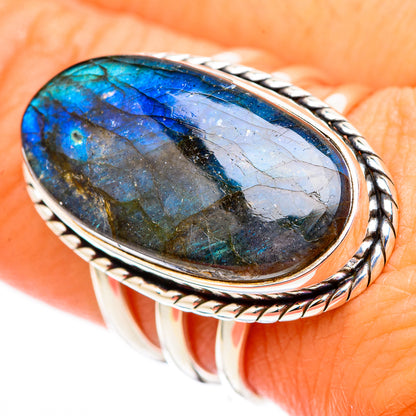 Labradorite Rings handcrafted by Ana Silver Co - RING116364
