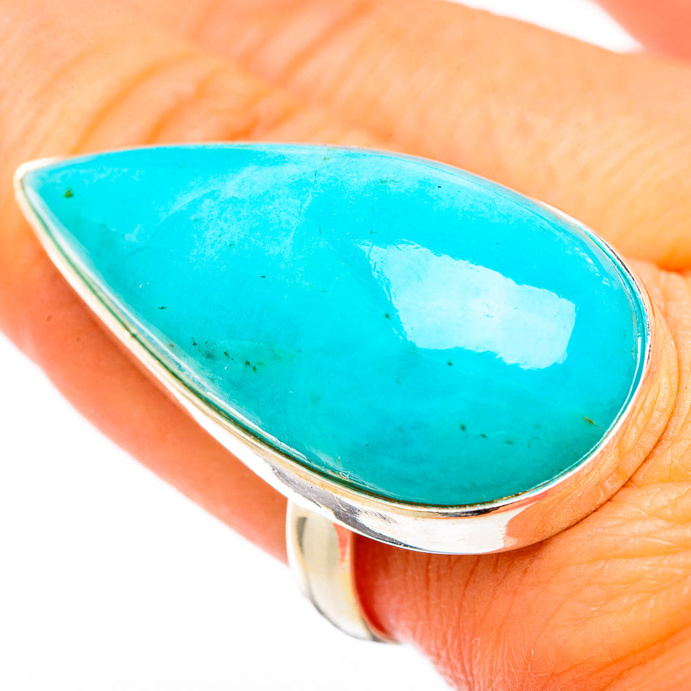 Peruvian Amazonite Rings handcrafted by Ana Silver Co - RING116365