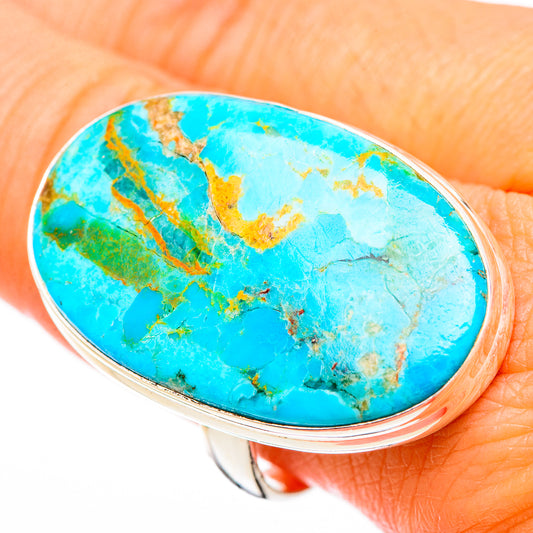 Peruvian Chrysocolla Rings handcrafted by Ana Silver Co - RING116367