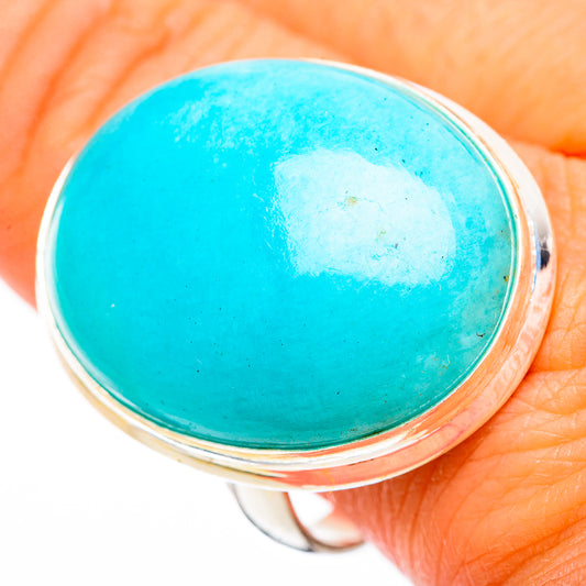 Peruvian Amazonite Rings handcrafted by Ana Silver Co - RING116369