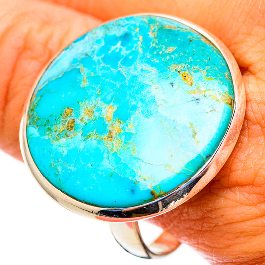Peruvian Chrysocolla Rings handcrafted by Ana Silver Co - RING116371