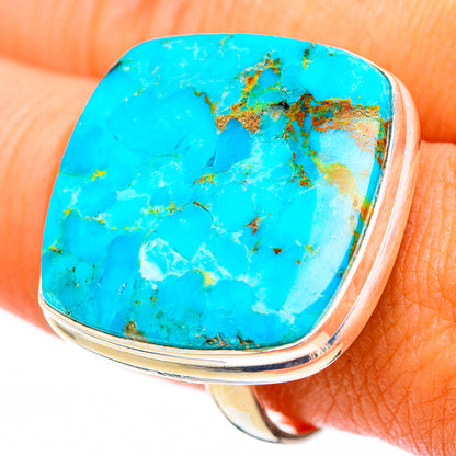 Peruvian Chrysocolla Rings handcrafted by Ana Silver Co - RING116373