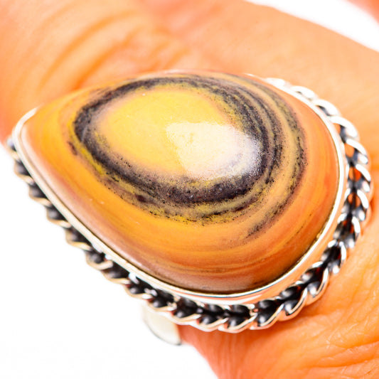 Bumble Bee Jasper Rings handcrafted by Ana Silver Co - RING116378