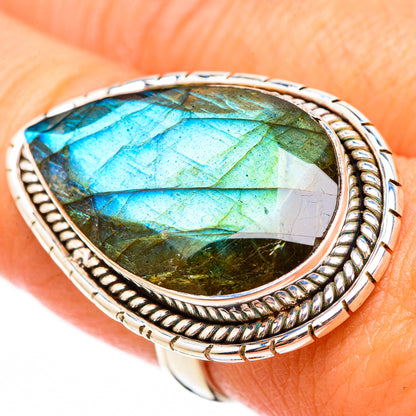 Labradorite Rings handcrafted by Ana Silver Co - RING116385