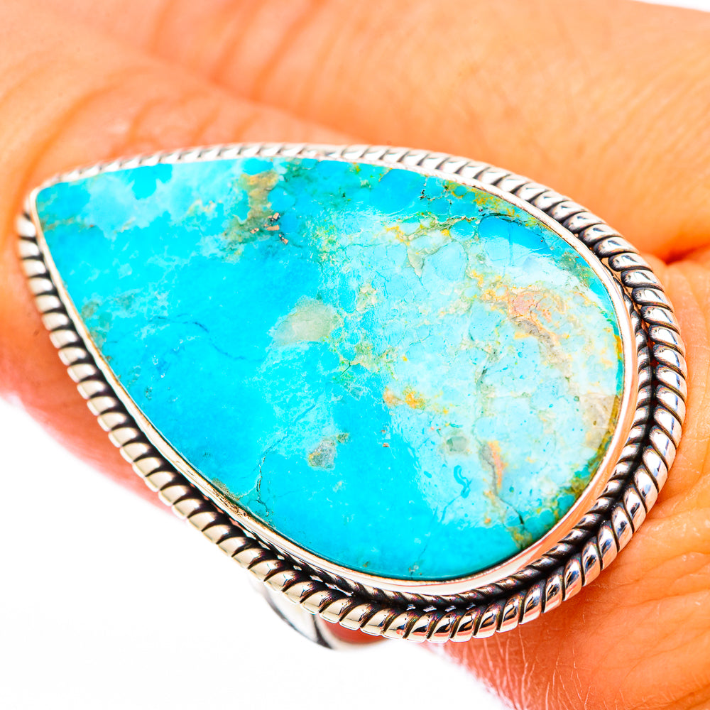 Peruvian Chrysocolla Rings handcrafted by Ana Silver Co - RING116392