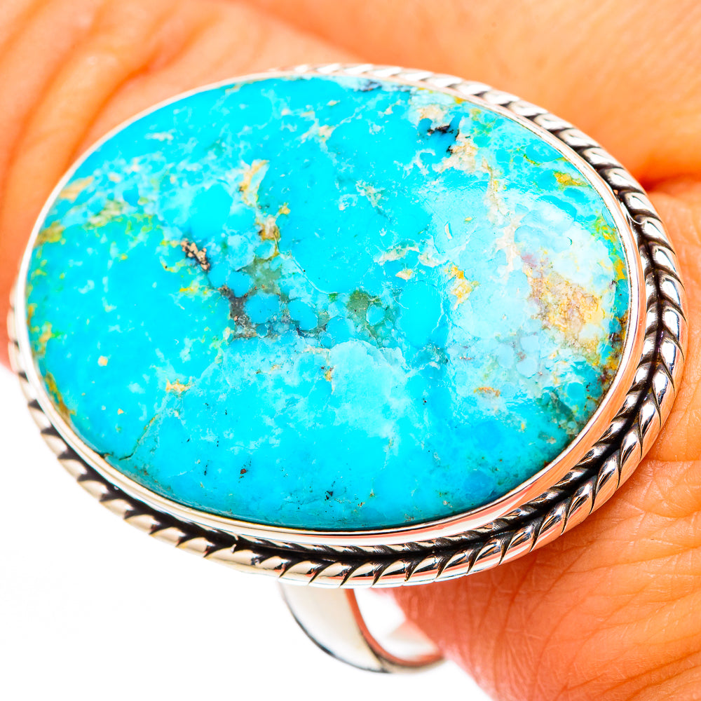 Peruvian Chrysocolla Rings handcrafted by Ana Silver Co - RING116395