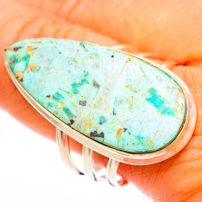 Peruvian Chrysocolla Rings handcrafted by Ana Silver Co - RING116400