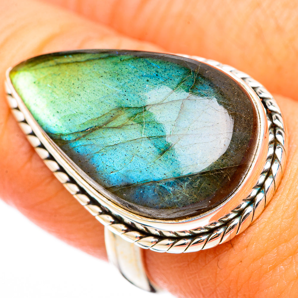 Labradorite Rings handcrafted by Ana Silver Co - RING116406