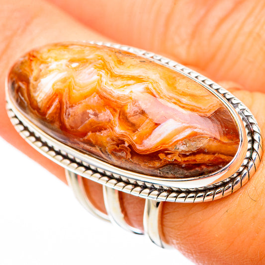 Crazy Lace Agate Rings handcrafted by Ana Silver Co - RING116407