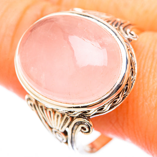 Rose Quartz Rings handcrafted by Ana Silver Co - RING116409
