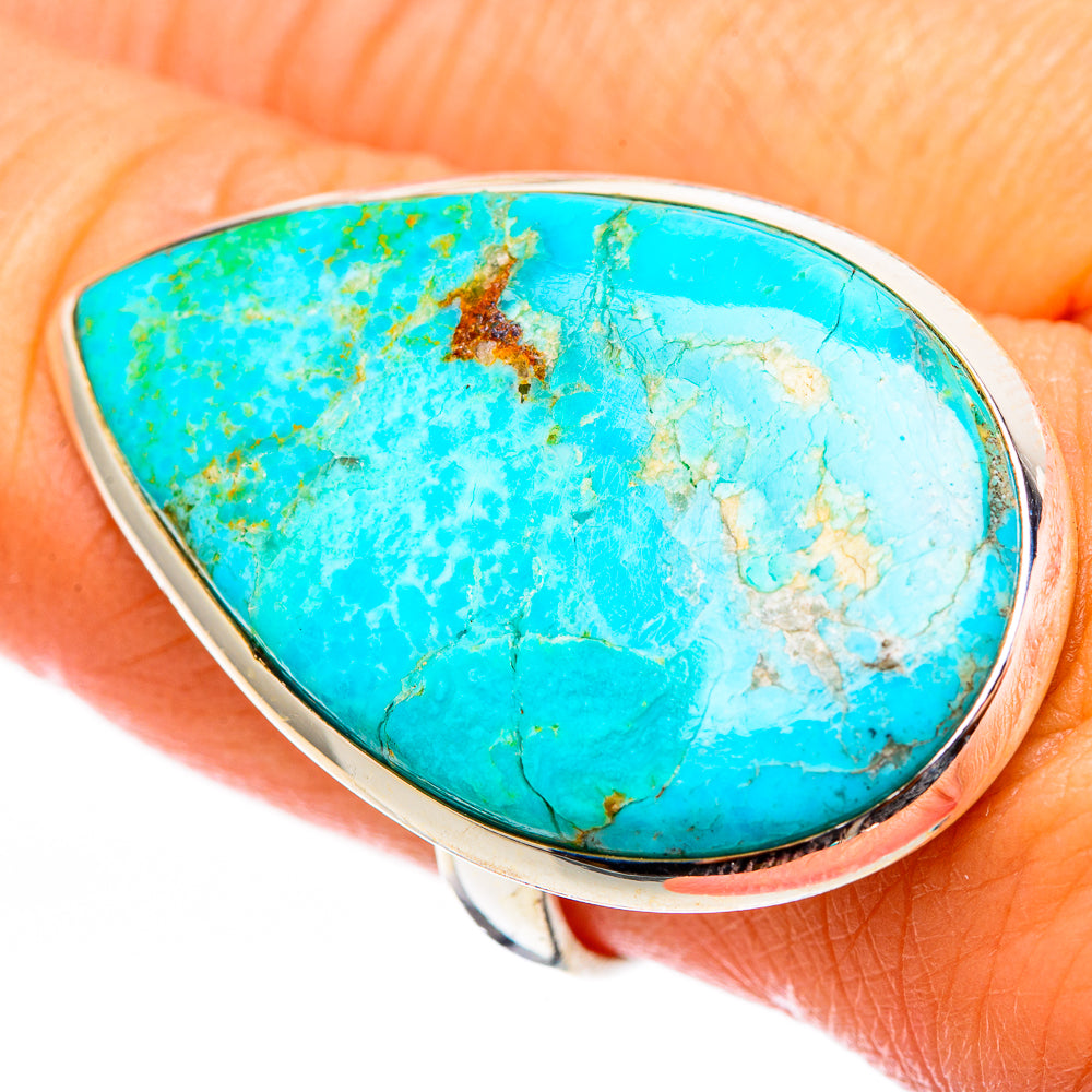 Peruvian Chrysocolla Rings handcrafted by Ana Silver Co - RING116423
