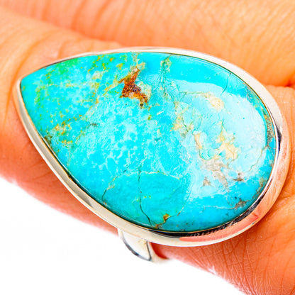 Peruvian Chrysocolla Rings handcrafted by Ana Silver Co - RING116423