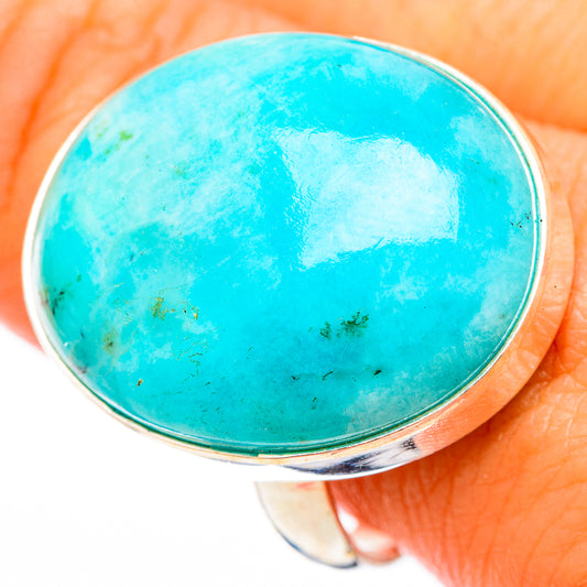 Peruvian Amazonite Rings handcrafted by Ana Silver Co - RING116425