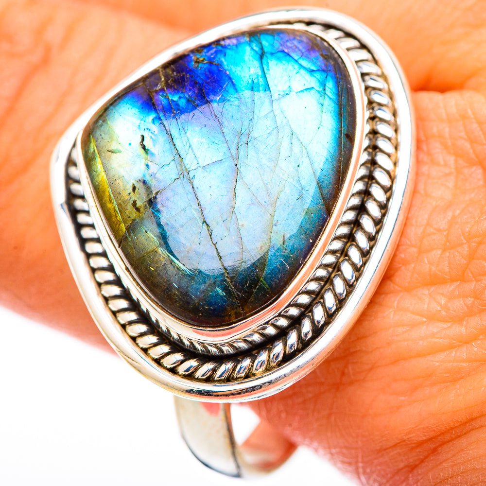 Labradorite Rings handcrafted by Ana Silver Co - RING116426