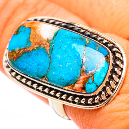 Spiny Oyster Turquoise Rings handcrafted by Ana Silver Co - RING116430