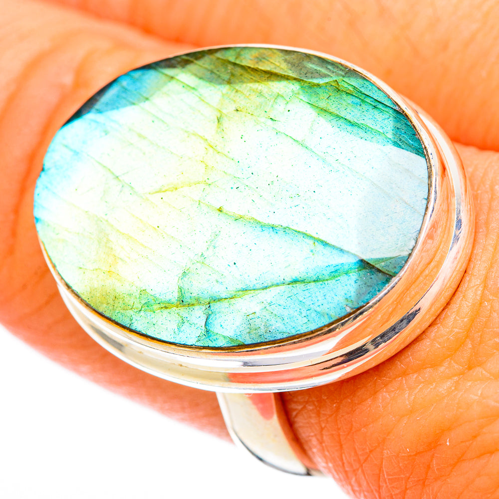 Labradorite Rings handcrafted by Ana Silver Co - RING116435