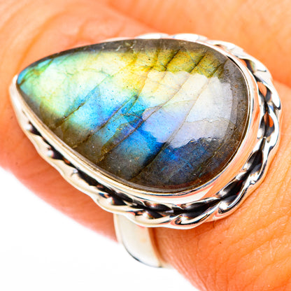 Labradorite Rings handcrafted by Ana Silver Co - RING116445