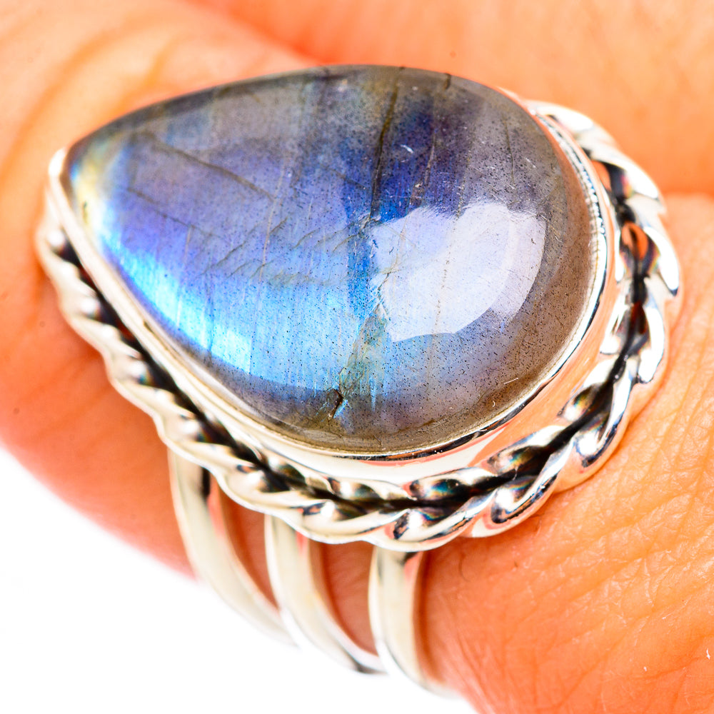 Labradorite Rings handcrafted by Ana Silver Co - RING116448