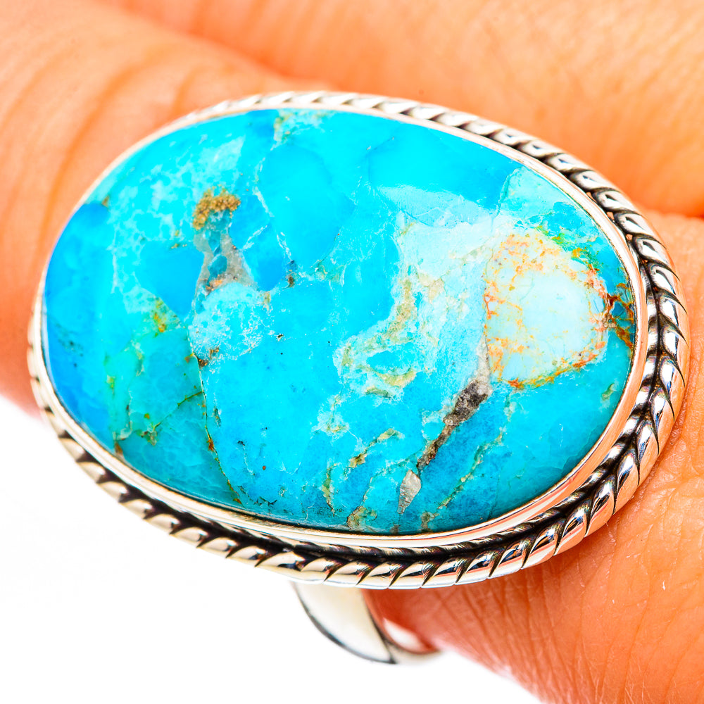 Peruvian Chrysocolla Rings handcrafted by Ana Silver Co - RING116451