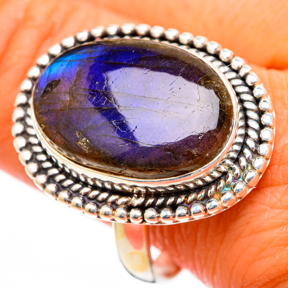 Labradorite Rings handcrafted by Ana Silver Co - RING116452