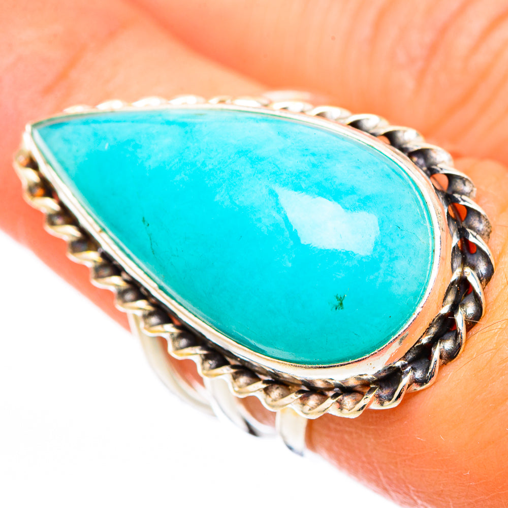 Peruvian Amazonite Rings handcrafted by Ana Silver Co - RING116456