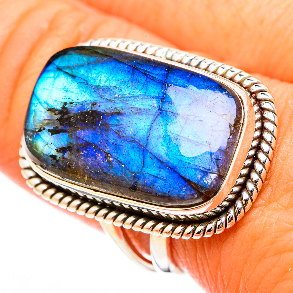 Labradorite Rings handcrafted by Ana Silver Co - RING116459