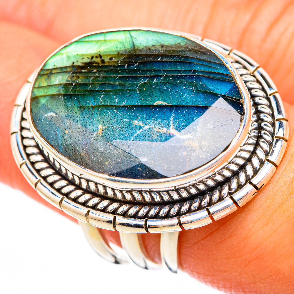 Labradorite Rings handcrafted by Ana Silver Co - RING116469