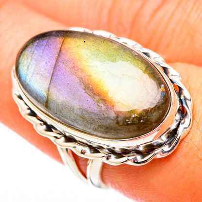 Labradorite Rings handcrafted by Ana Silver Co - RING116470
