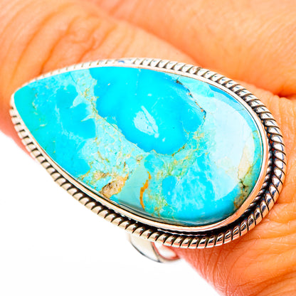 Peruvian Chrysocolla Rings handcrafted by Ana Silver Co - RING116473