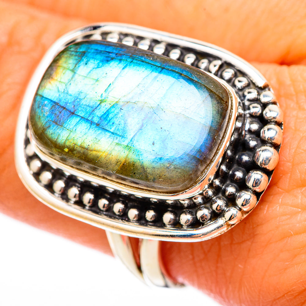 Labradorite Rings handcrafted by Ana Silver Co - RING116480