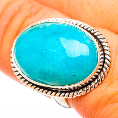 Peruvian Amazonite Rings handcrafted by Ana Silver Co - RING116481