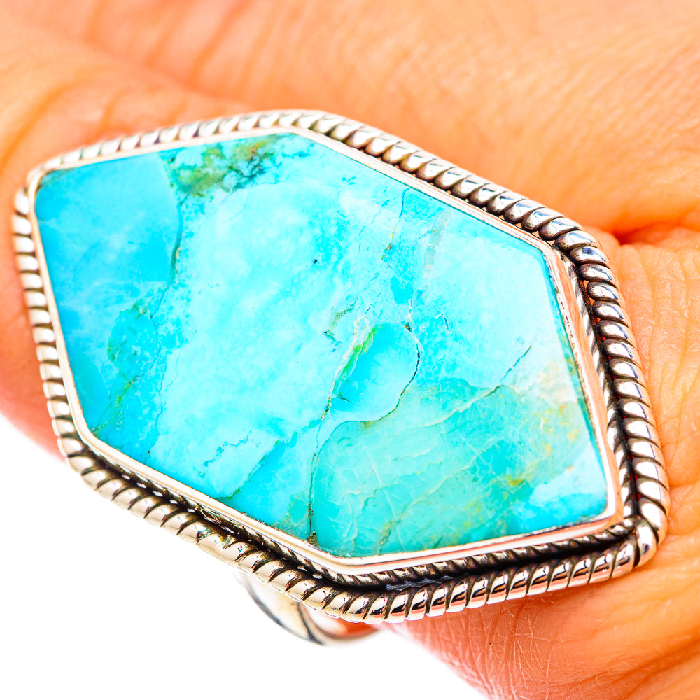 Peruvian Chrysocolla Rings handcrafted by Ana Silver Co - RING116483