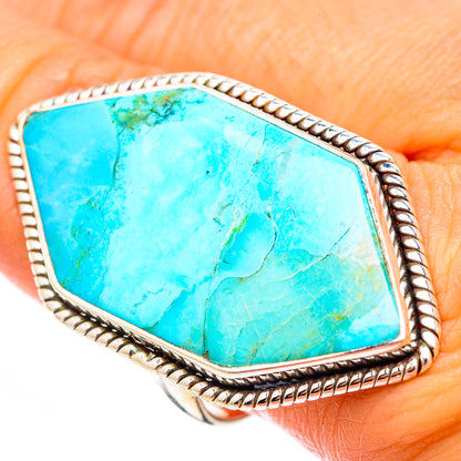 Peruvian Chrysocolla Rings handcrafted by Ana Silver Co - RING116483