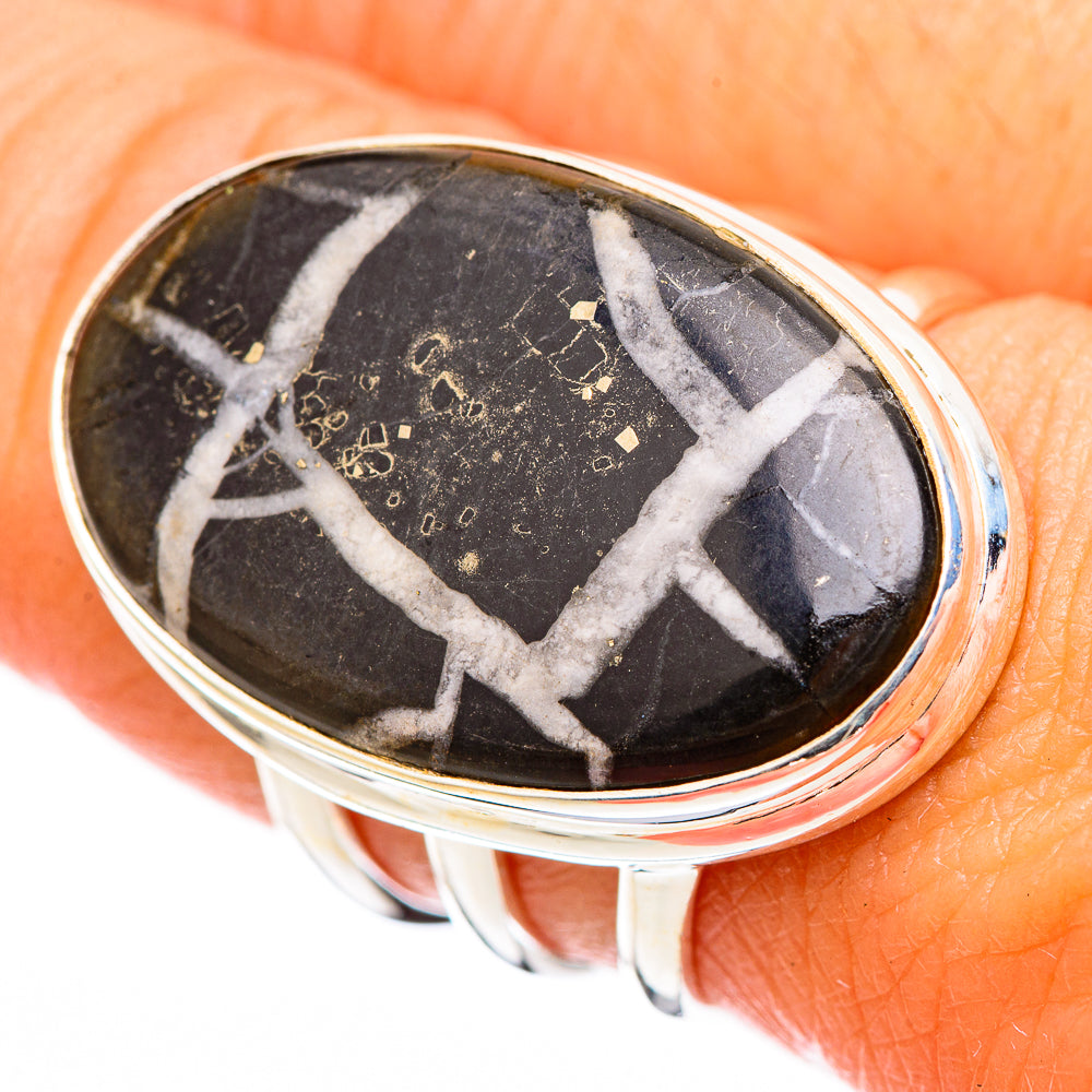Septarian Geode Rings handcrafted by Ana Silver Co - RING116491